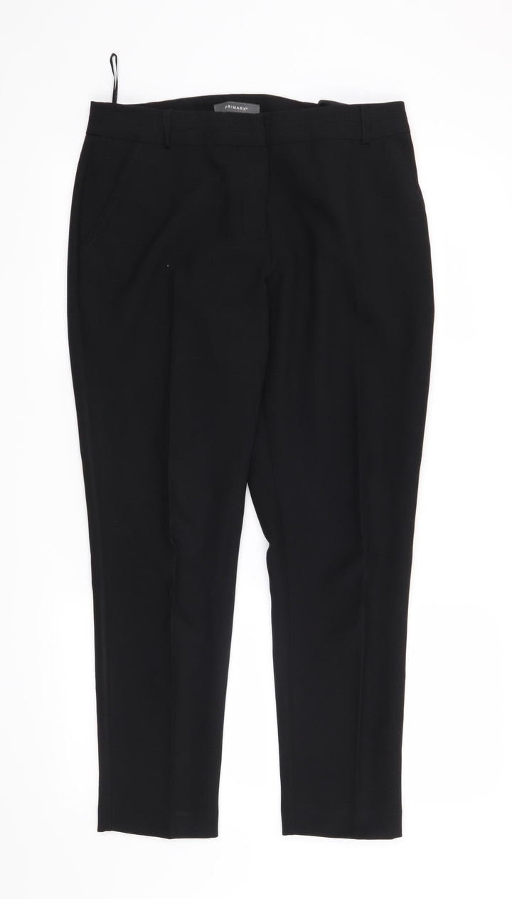 Primark Womens Black Trousers Size 12 L28 in