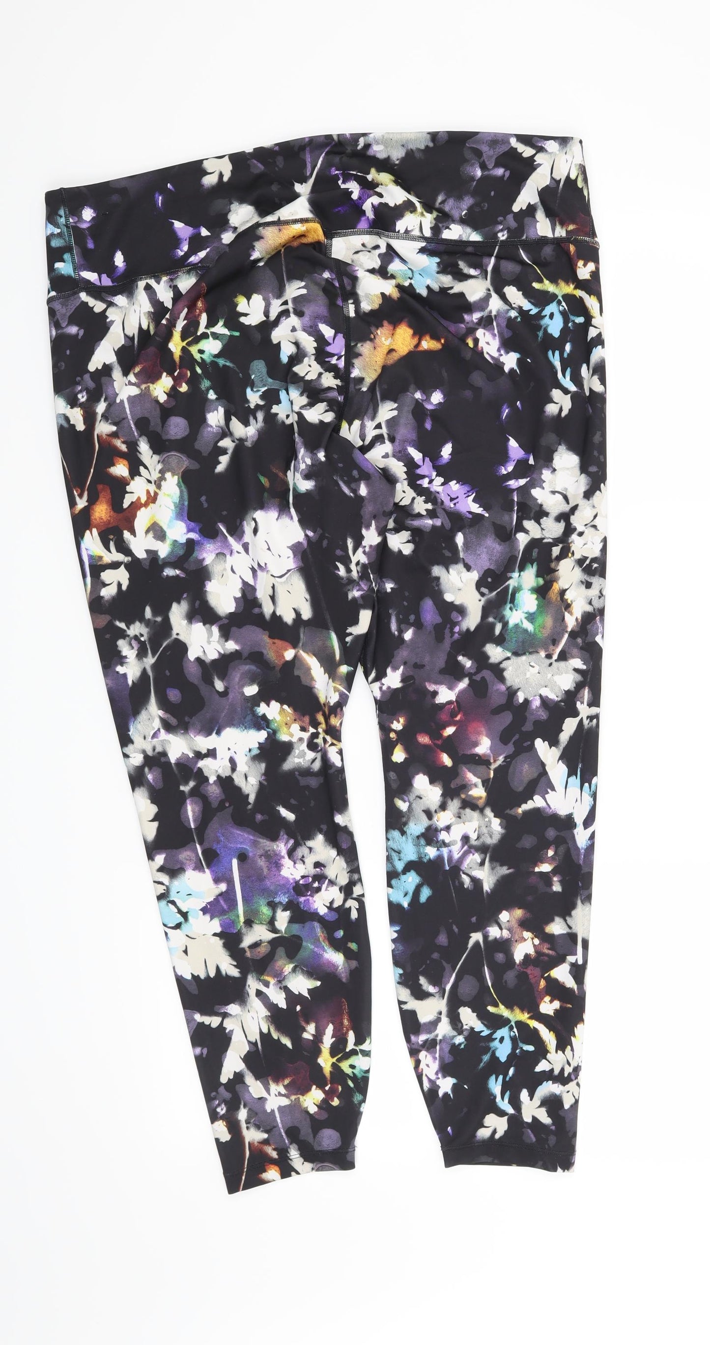 Nike Womens Black Geometric  Capri Leggings Size 2XL L26 in