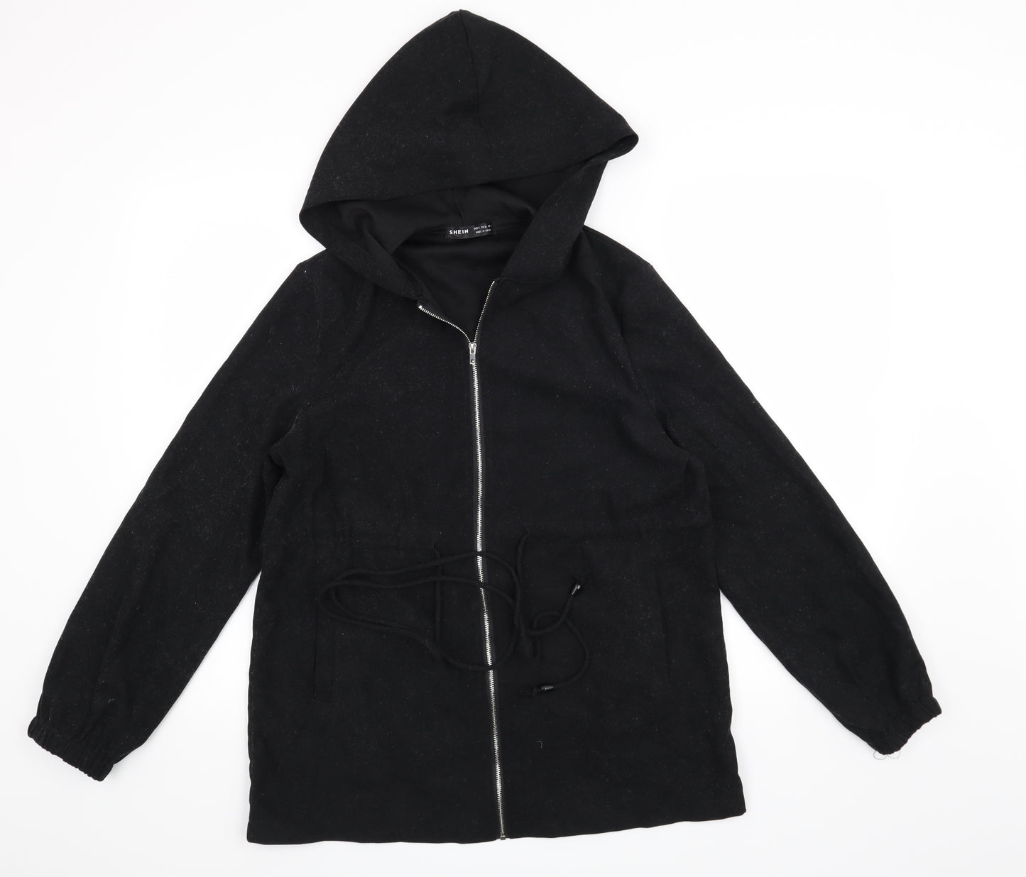 SheIn Womens Black   Full Zip Hoodie Size S