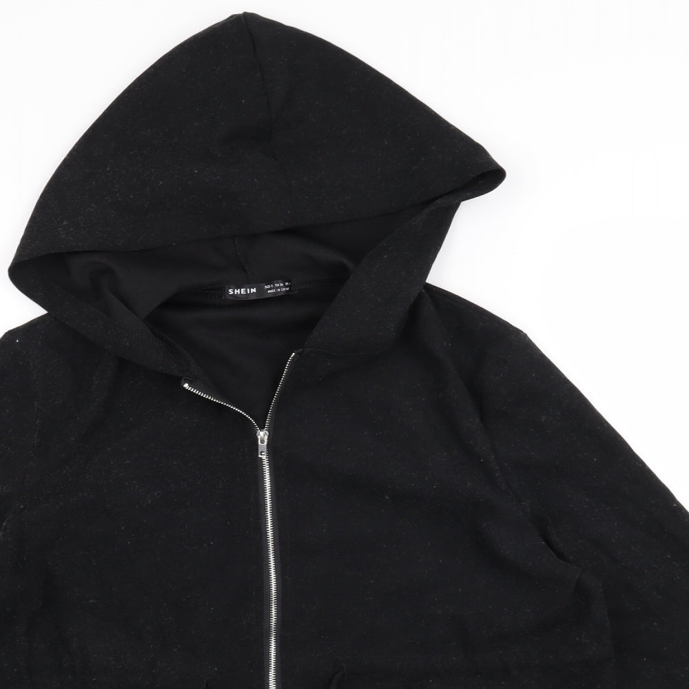 SheIn Womens Black   Full Zip Hoodie Size S