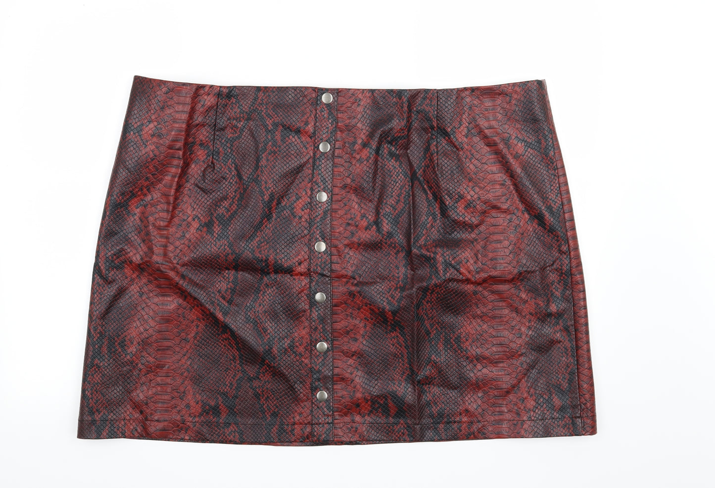Very Womens Red Animal Print  Mini Skirt Size 24