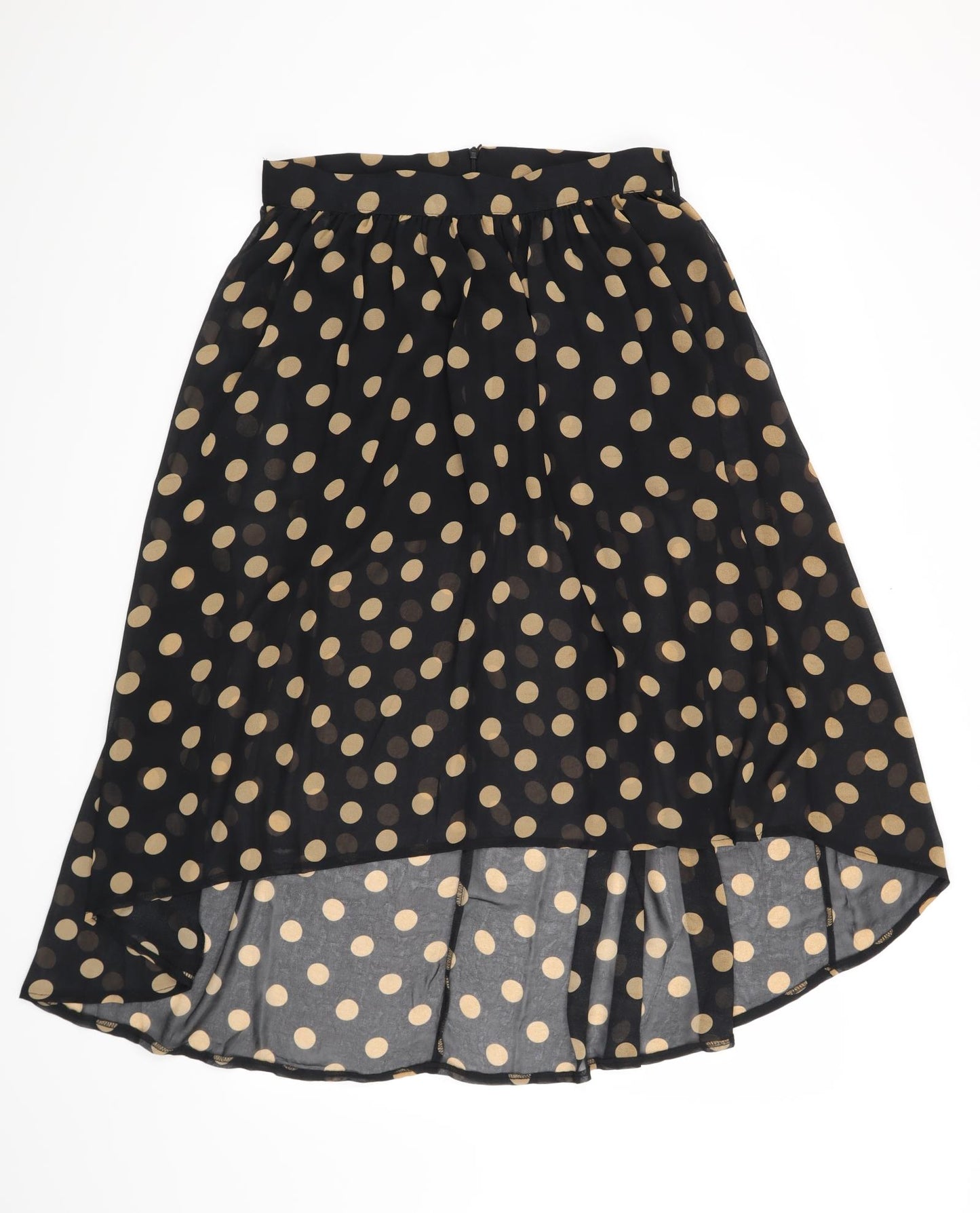Lustre Womens Black Polka Dot  A-Line Skirt