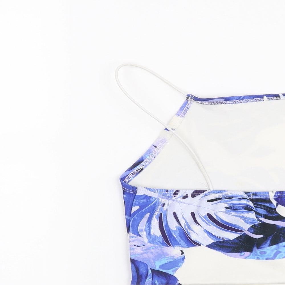 Missguided Womens White Floral  Basic Blouse Size 6