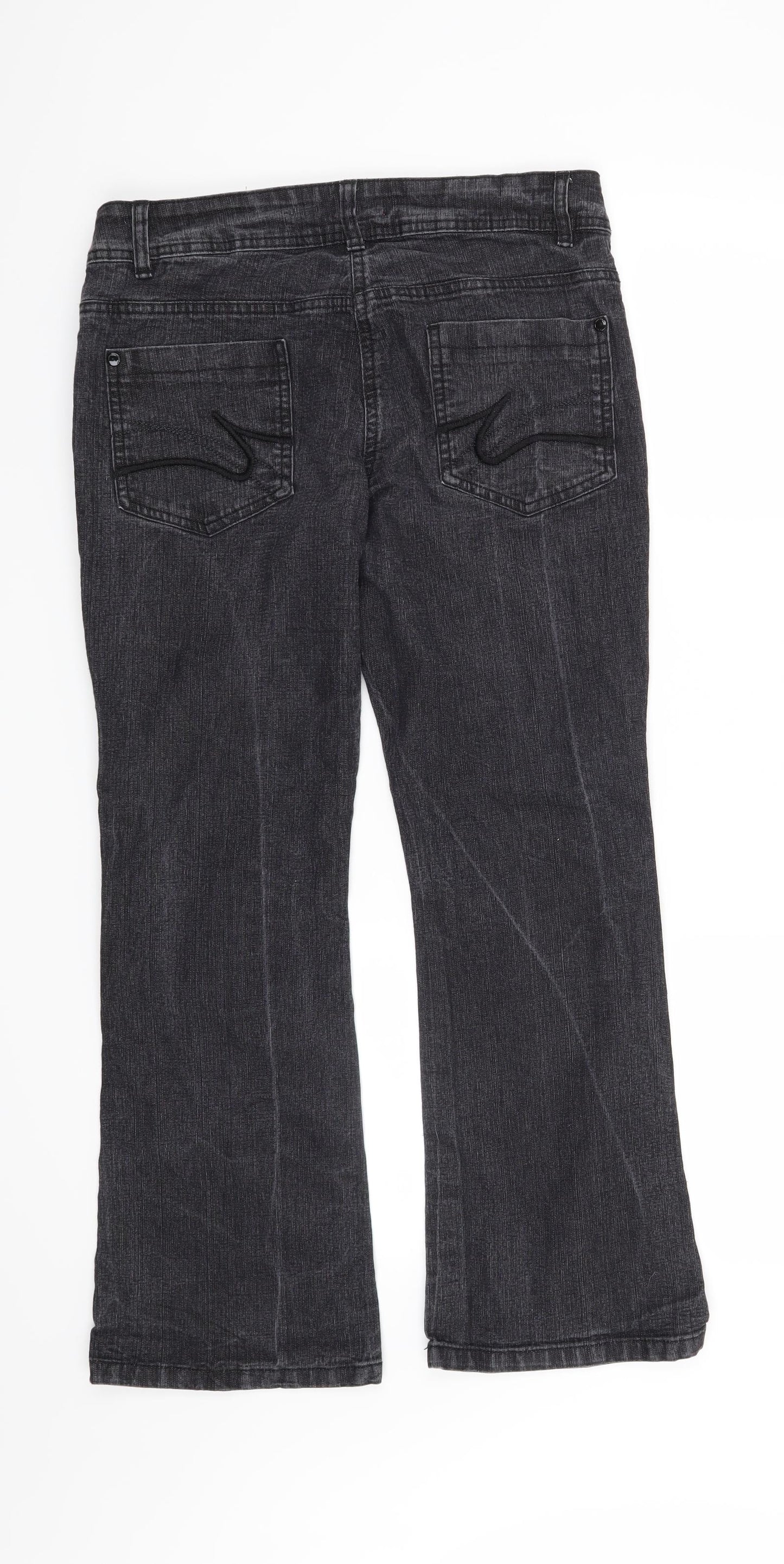 F&F Womens Black   Bootcut Jeans Size 12 L27 in