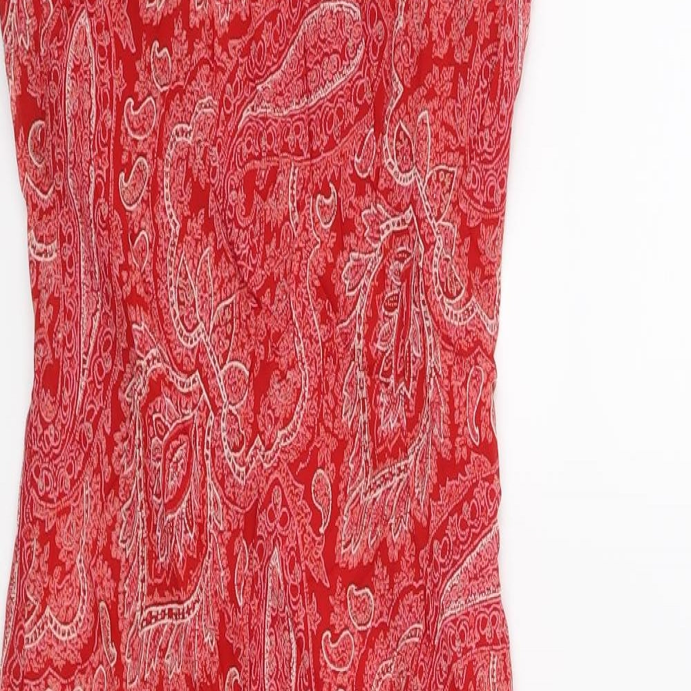 Principles Womens Red Paisley  Slip Dress  Size 12