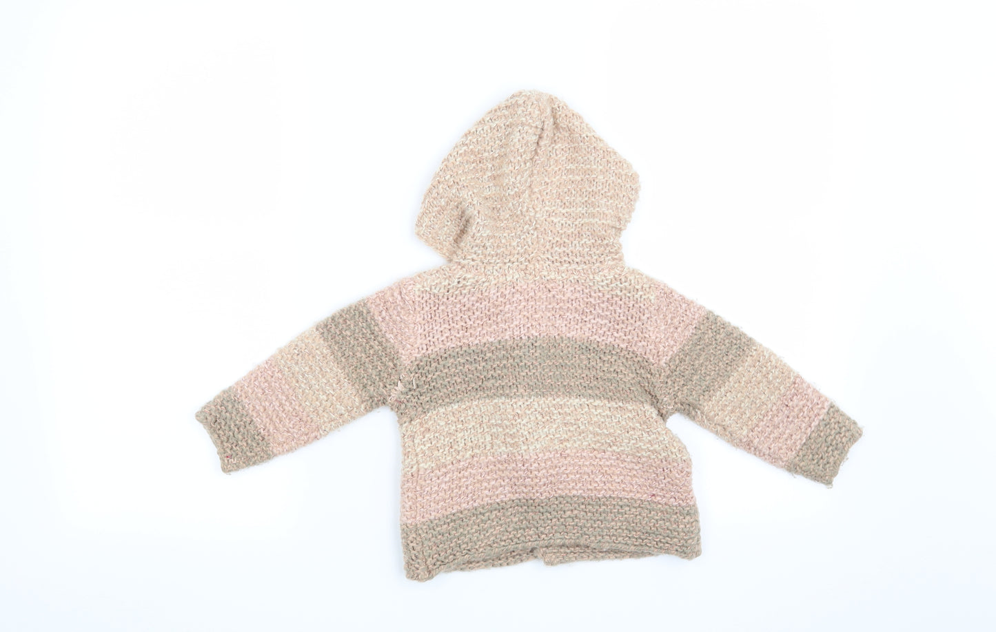 NEXT  Pink Striped  Cardigan Jumper Size 9-12 Months