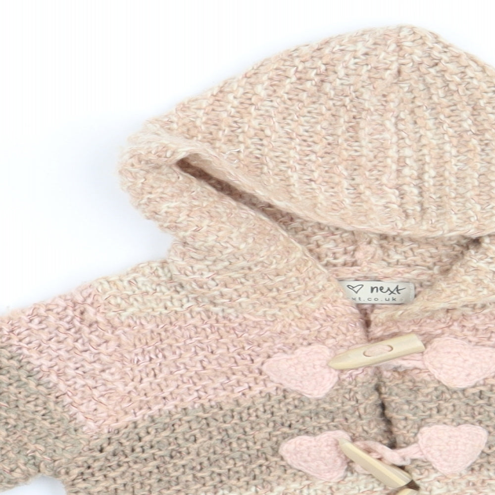 NEXT  Pink Striped  Cardigan Jumper Size 9-12 Months