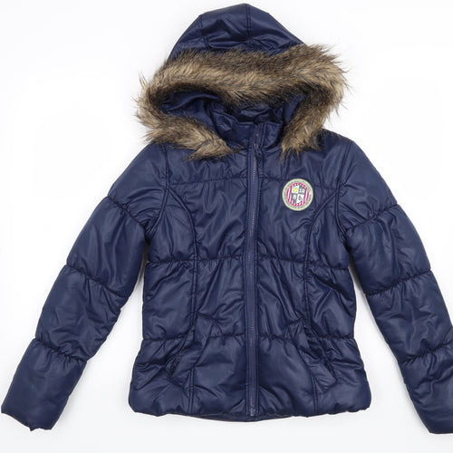Sophie Girls Blue   Overcoat Coat Size 12-13 Years