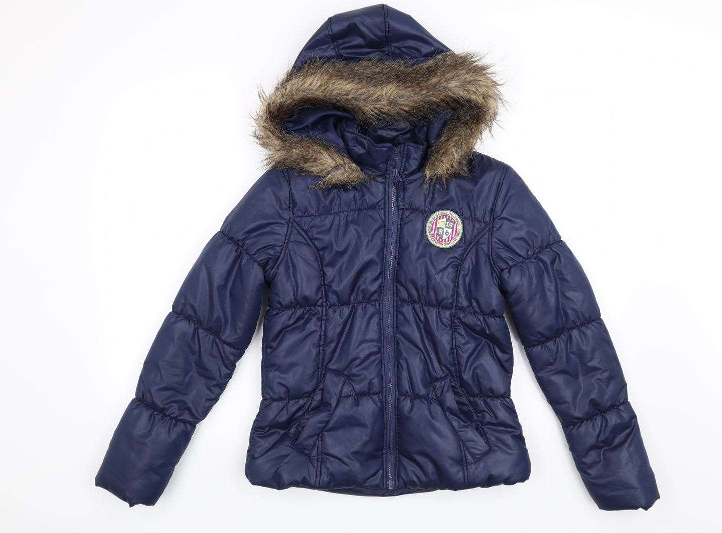 Sophie Girls Blue   Overcoat Coat Size 12-13 Years
