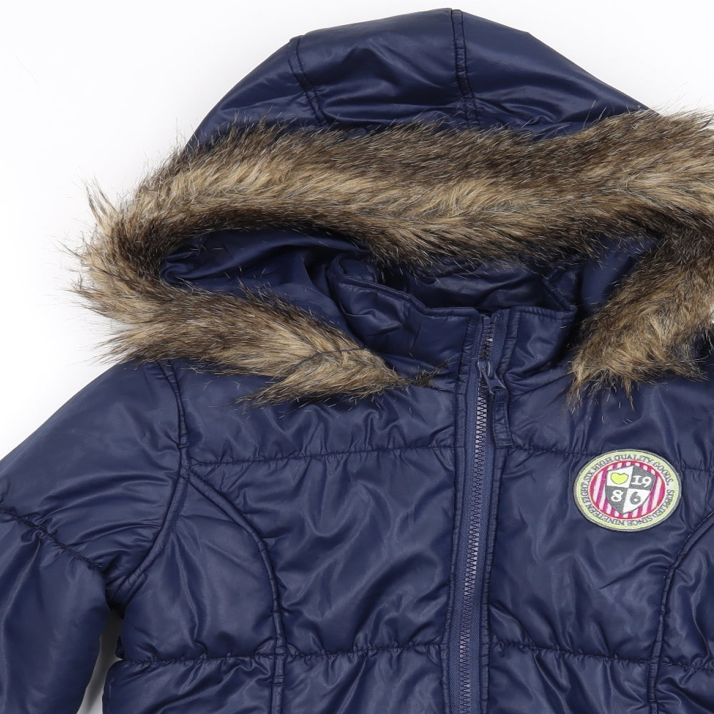 Sophie Girls Blue   Overcoat Coat Size 12-13 Years