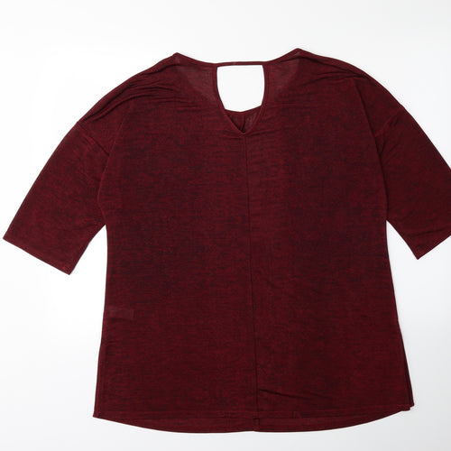 George Womens Red   Basic T-Shirt Size 16