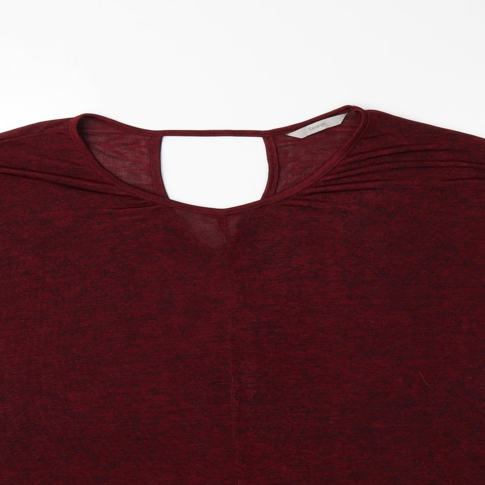 George Womens Red   Basic T-Shirt Size 16