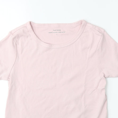 Marks and Spencer Womens Pink   Basic T-Shirt Size 12