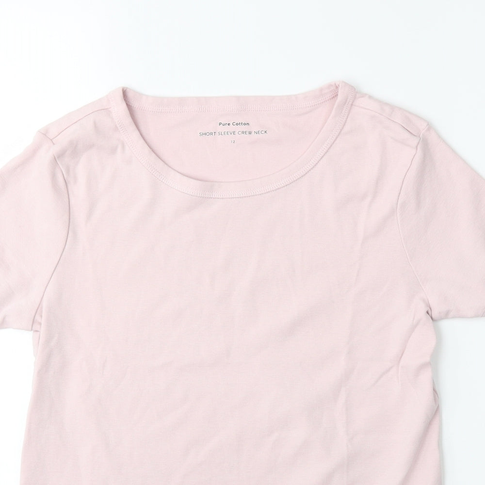 Marks and Spencer Womens Pink   Basic T-Shirt Size 12