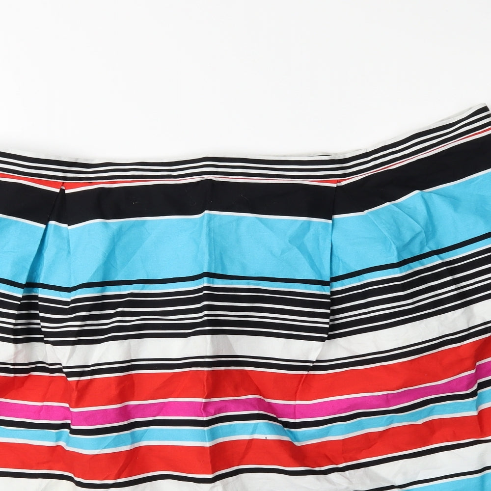 George Womens Blue Striped  Flare Skirt Size 20