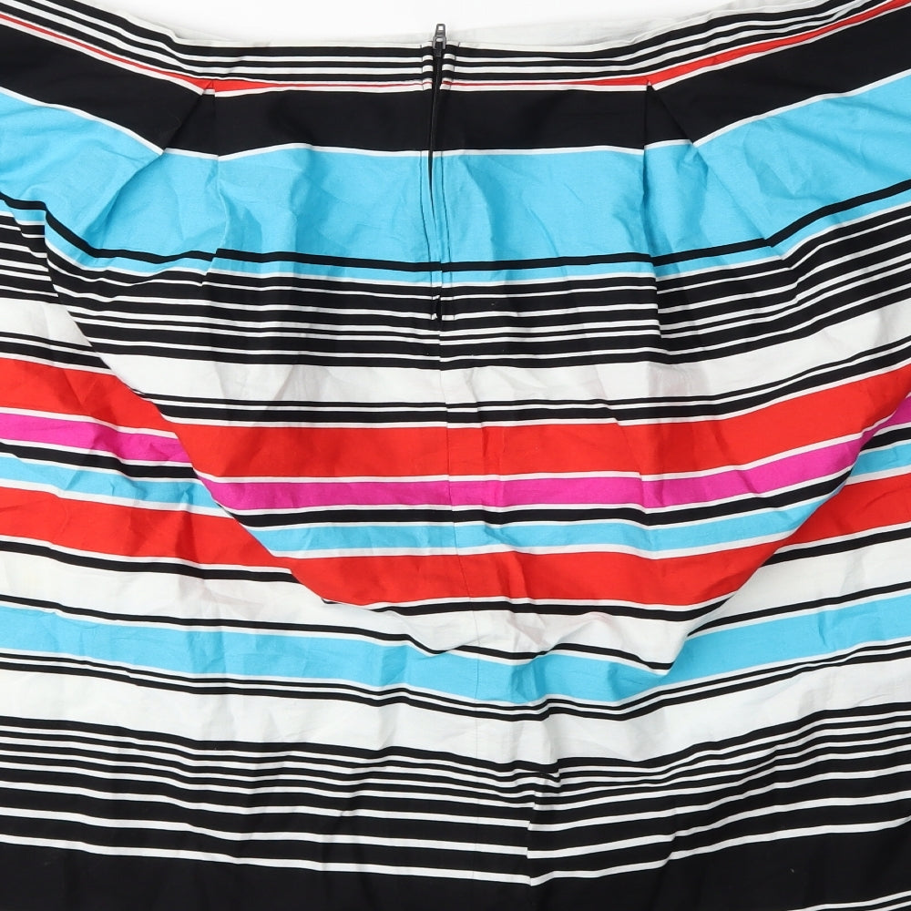 George Womens Blue Striped  Flare Skirt Size 20