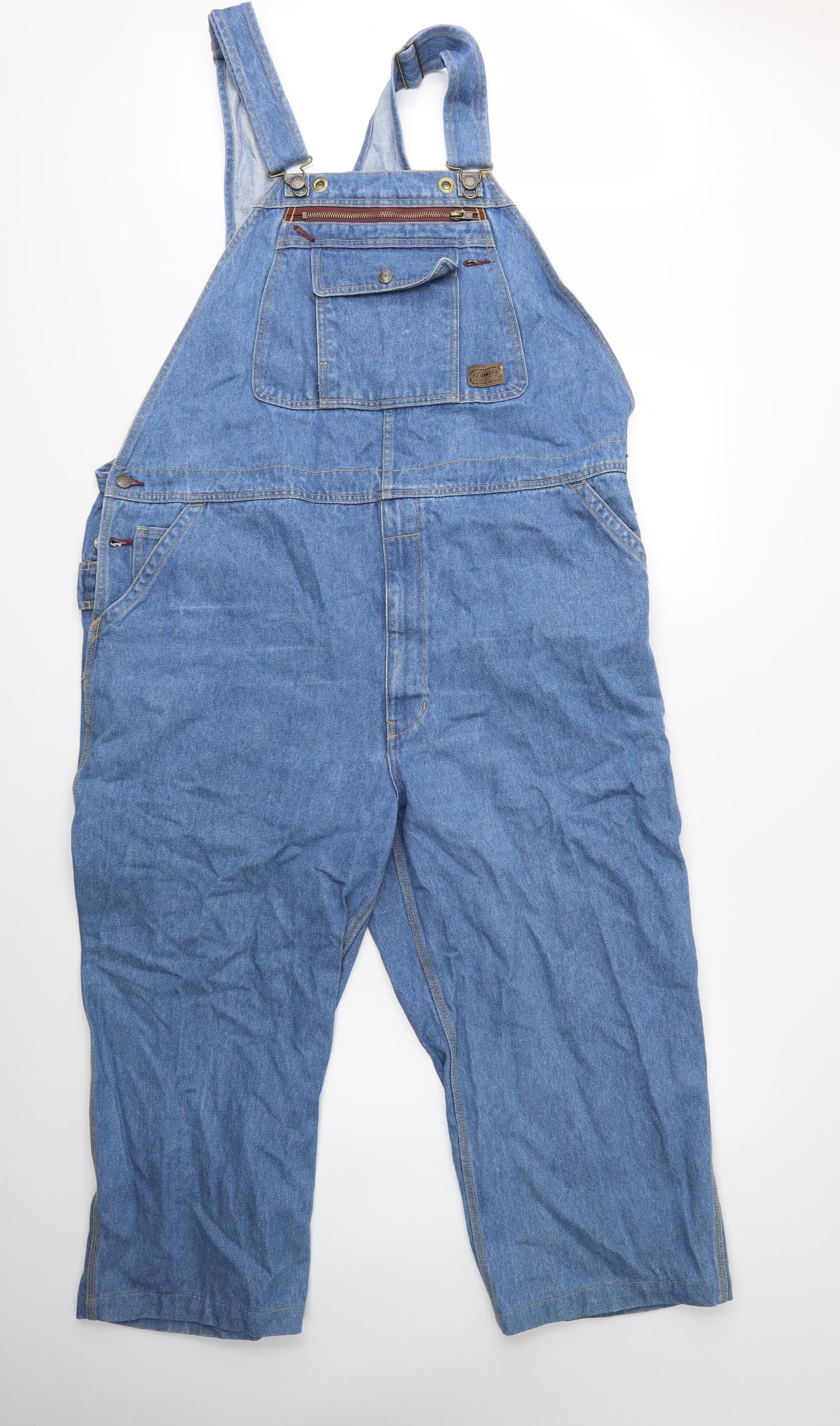 Preworn Womens Blue  Denim Dungaree One-Piece Size 30