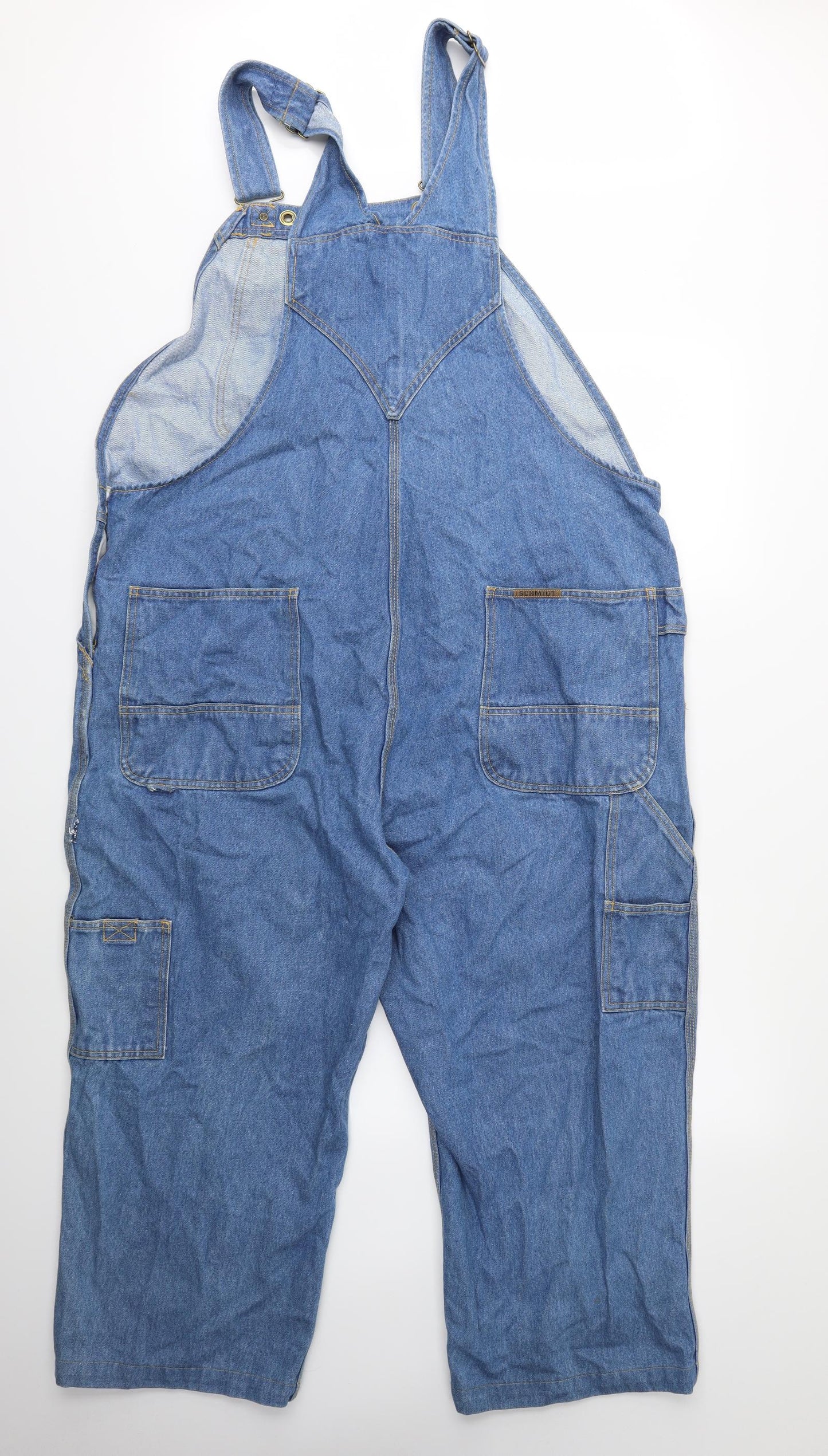 Preworn Womens Blue  Denim Dungaree One-Piece Size 30