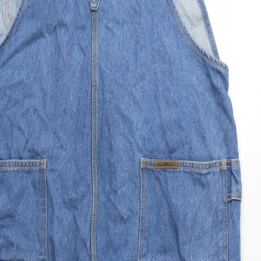 Preworn Womens Blue  Denim Dungaree One-Piece Size 30