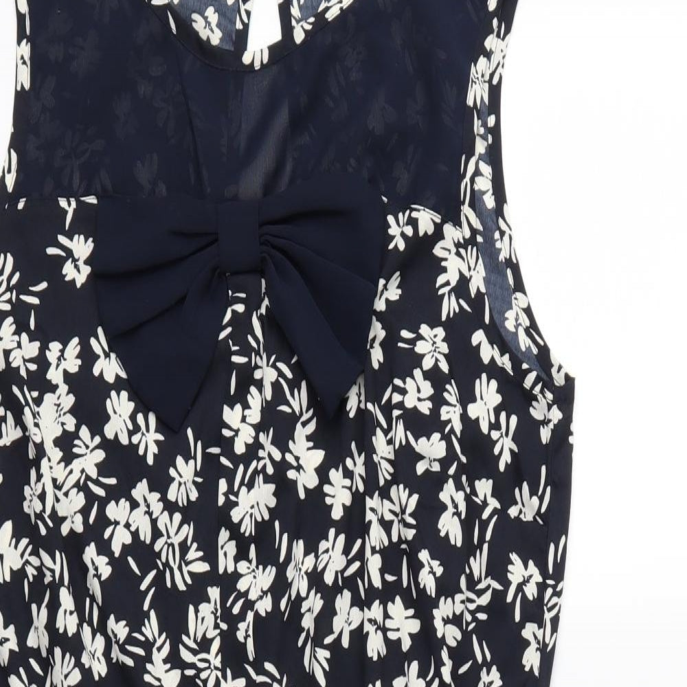 Atmosphere Womens Blue Floral  Playsuit One-Piece Size 16