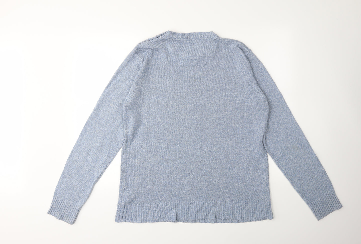Brave Soul Mens Blue  Knit Pullover Jumper Size L