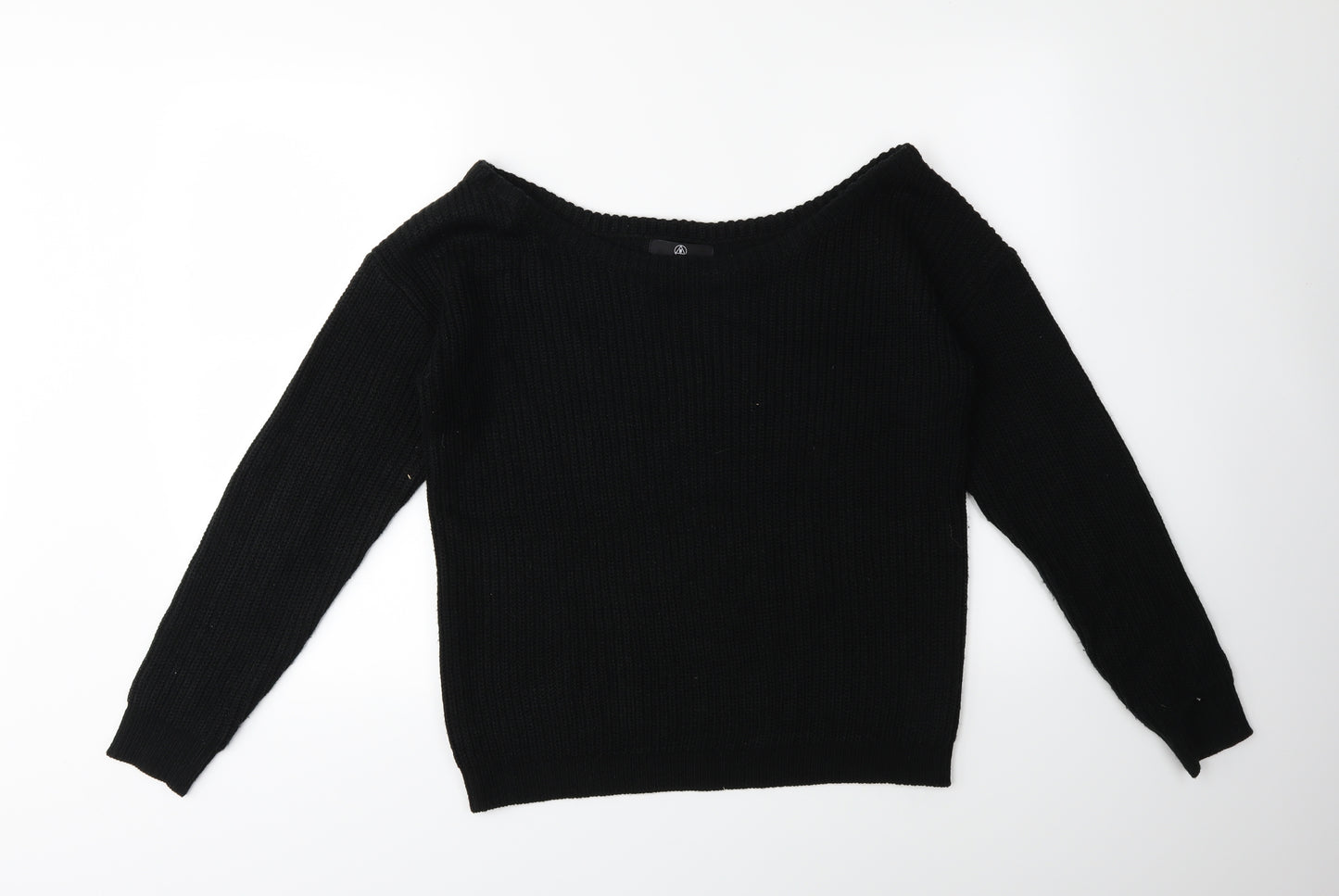 Missguided Womens Black  Knit Pullover Jumper Size S