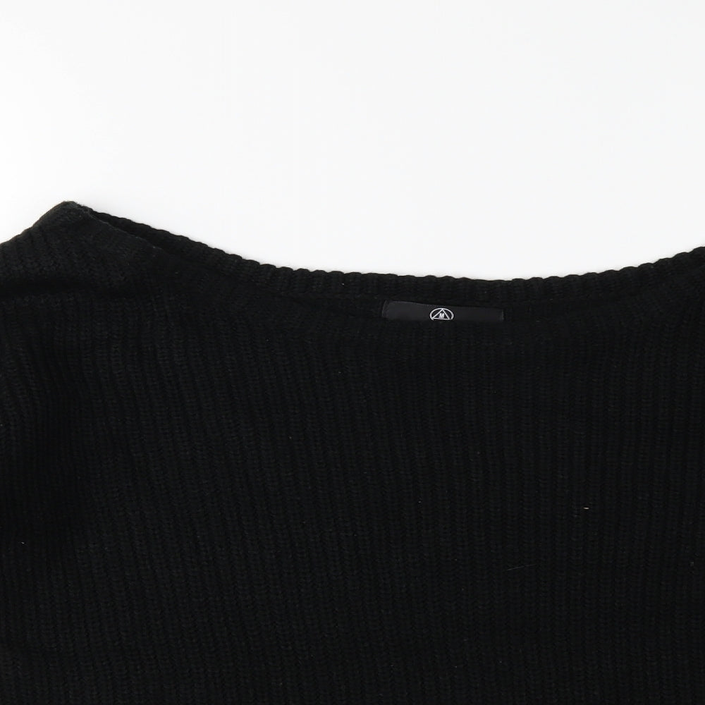 Missguided Womens Black  Knit Pullover Jumper Size S