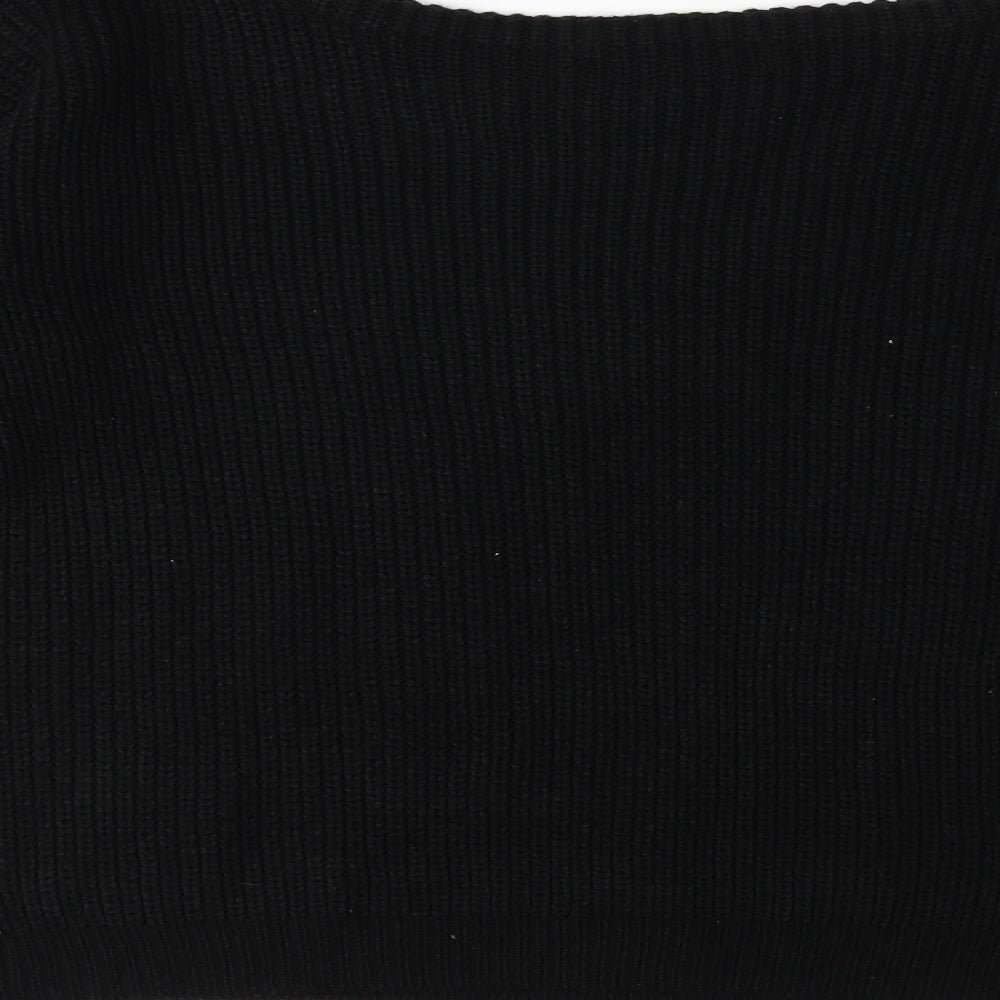 Missguided Womens Black  Knit Pullover Jumper Size S