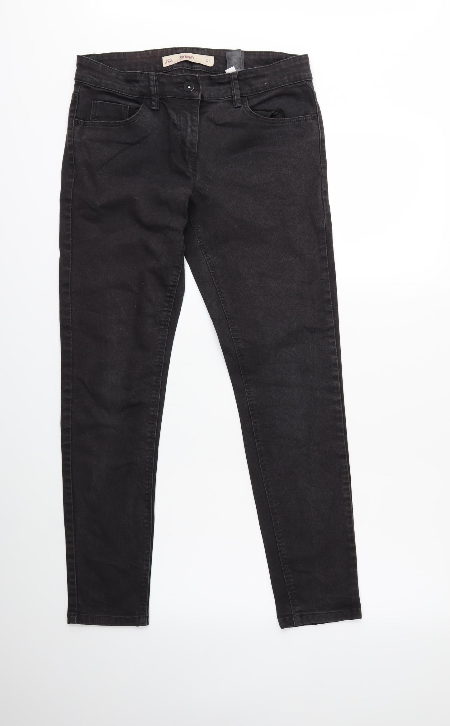 NEXT Womens Black  Denim Skinny Jeans Size 12 L27 in