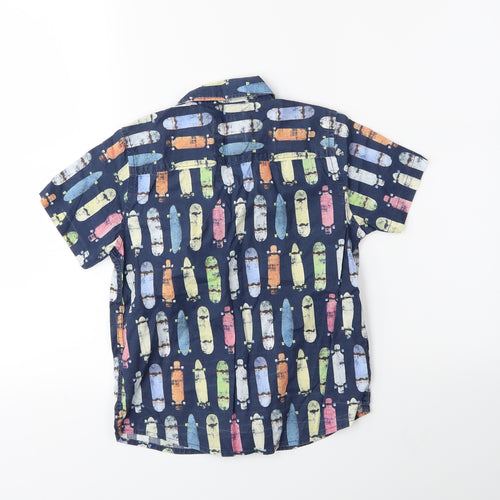 TU Girls Beige Geometric  Basic Button-Up Size 7 Years