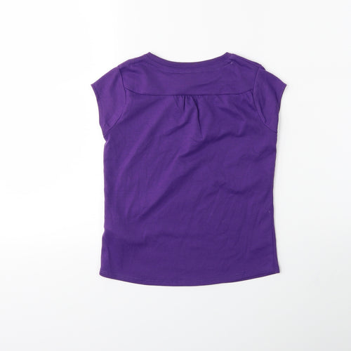 LA Gear Girls Purple   Basic T-Shirt Size 7 Years