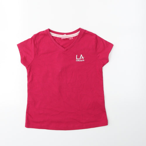 LA Gear Girls Pink   Basic T-Shirt Size 7 Years