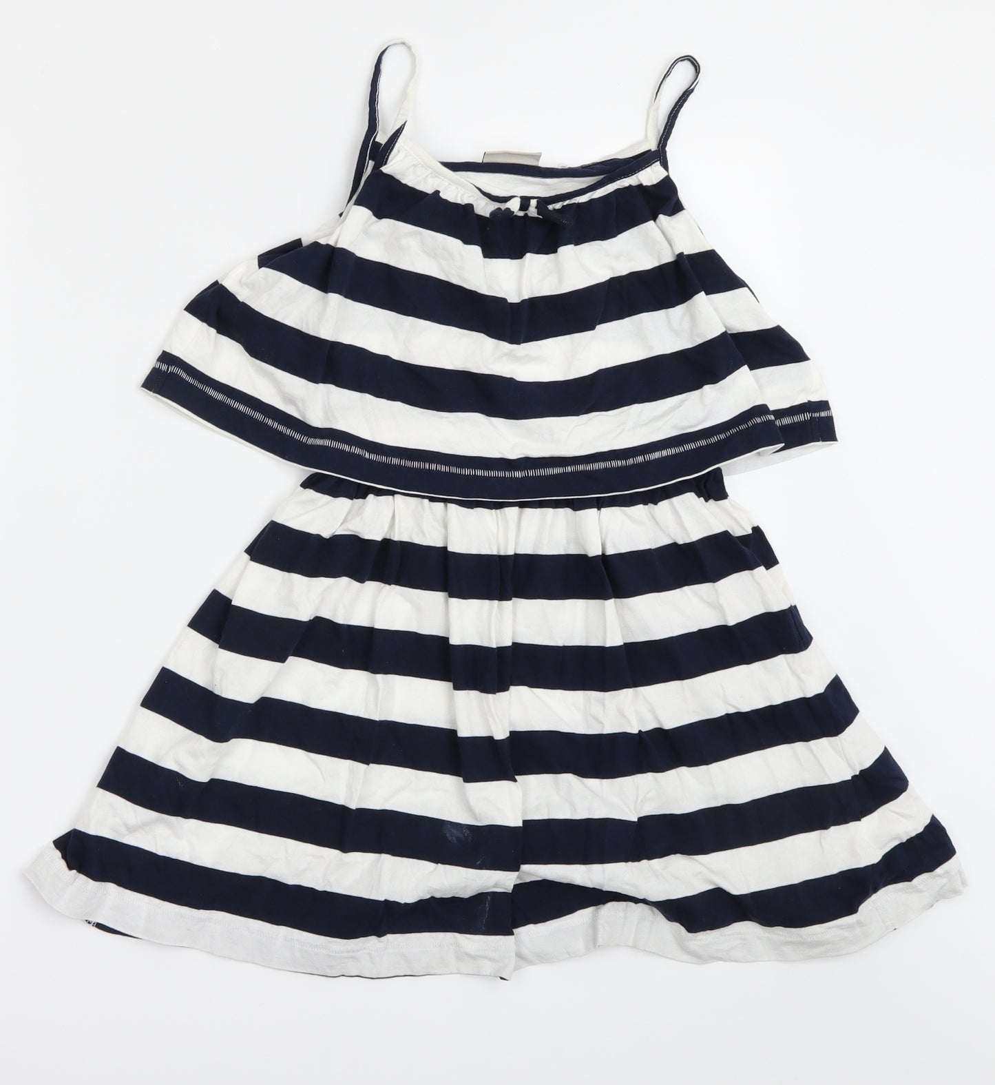 NEXT Girls White Striped  A-Line  Size 9 Years