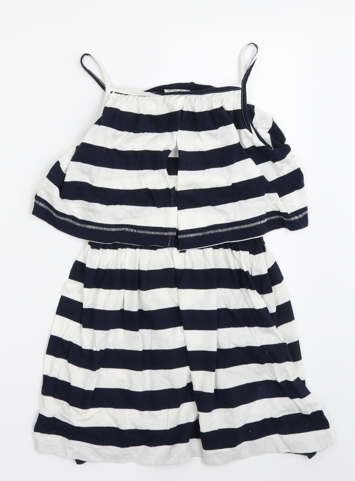 NEXT Girls White Striped  A-Line  Size 9 Years