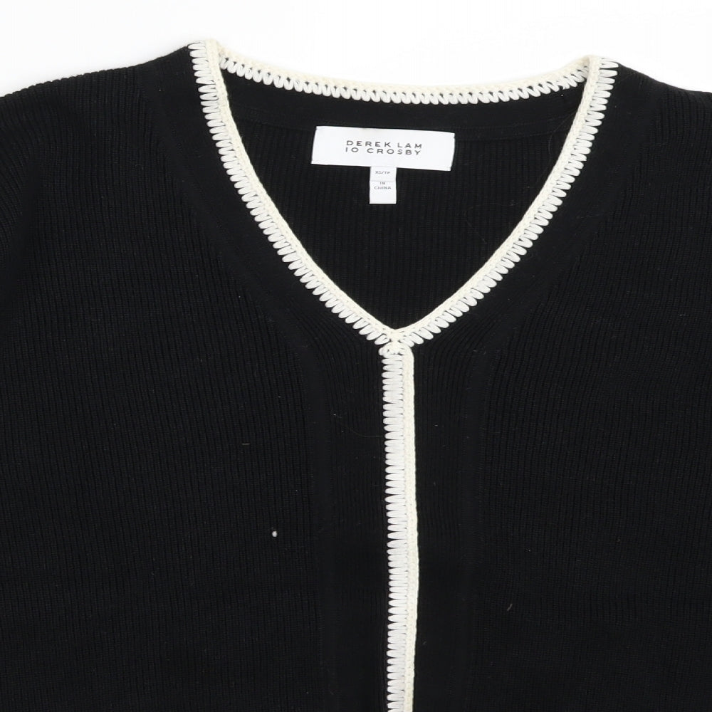 Derek lam 10 crosby  Womens Black Striped  Pullover Jumper Size XS