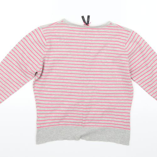 Primark Womens Grey Striped  Cardigan Jumper Size 14