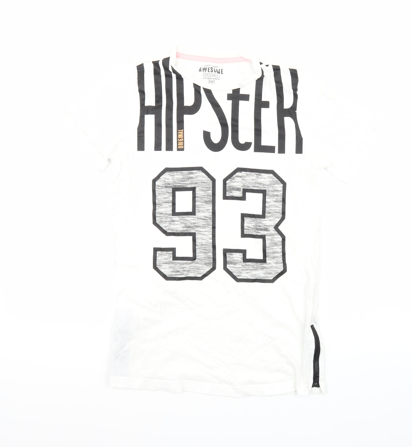 F&F Boys White   Basic T-Shirt Size 12 Years