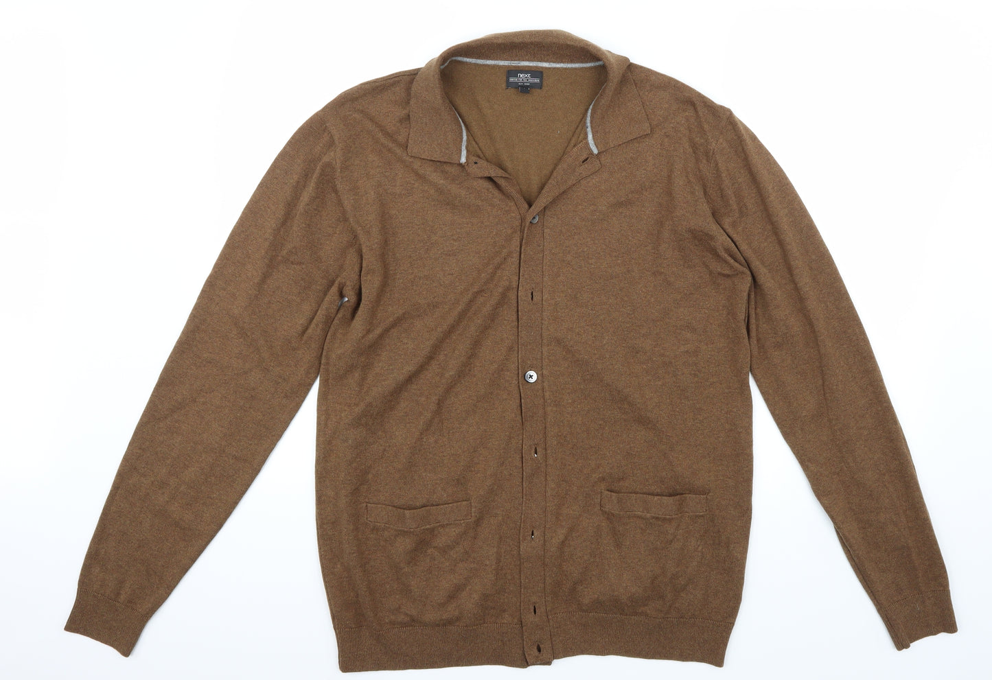 NEXT Mens Brown   Cardigan Jumper Size L