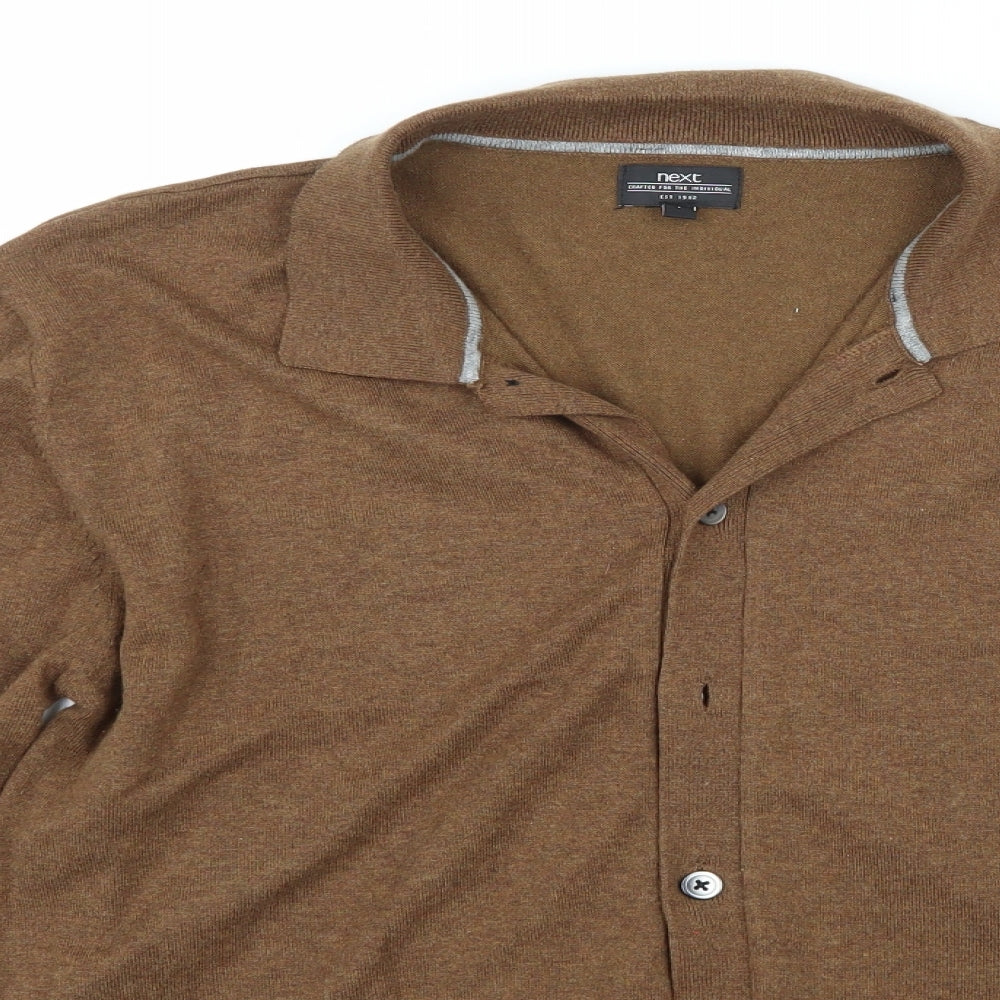 NEXT Mens Brown   Cardigan Jumper Size L