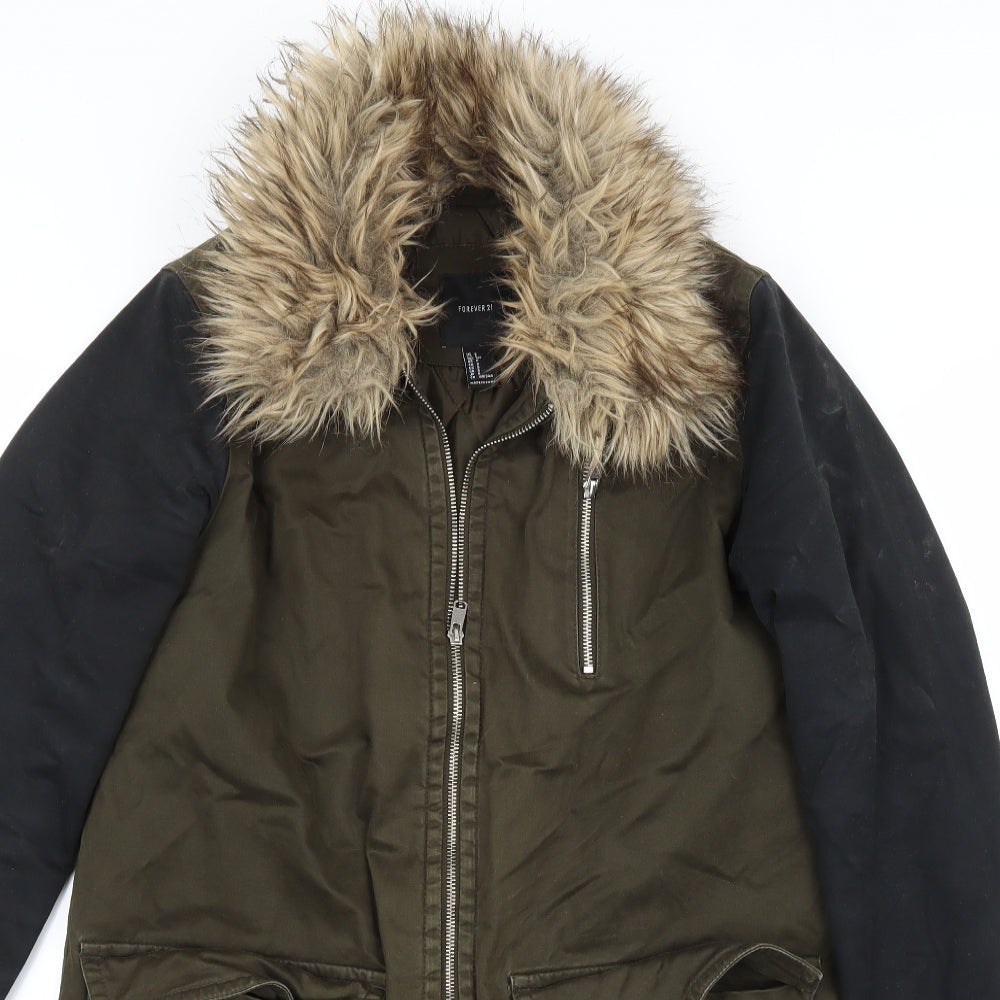 FOREVER 21 Womens Green   Jacket Coat Size S