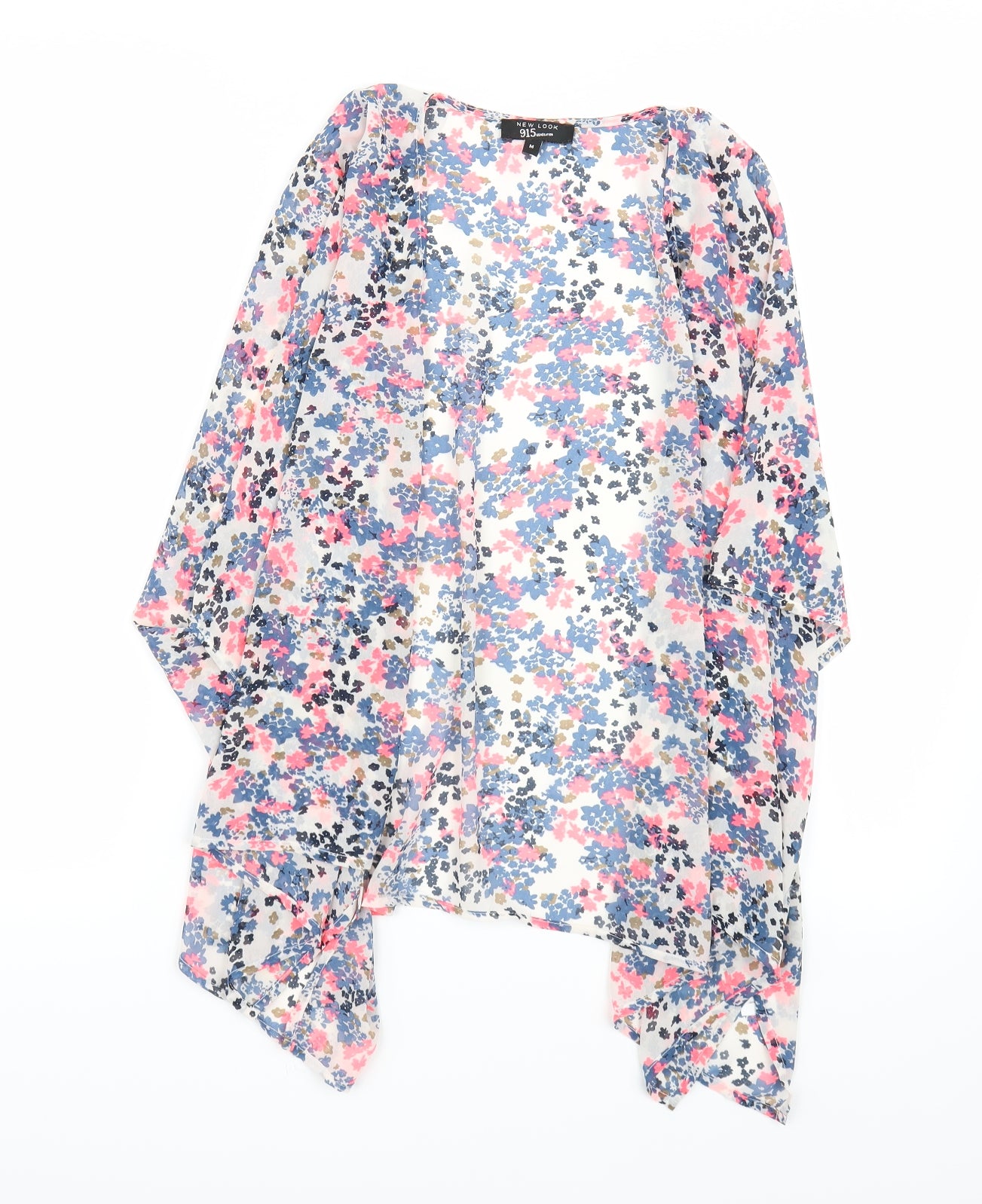 Newlook Girls White Floral Rayon Cardigan Jumper Size M
