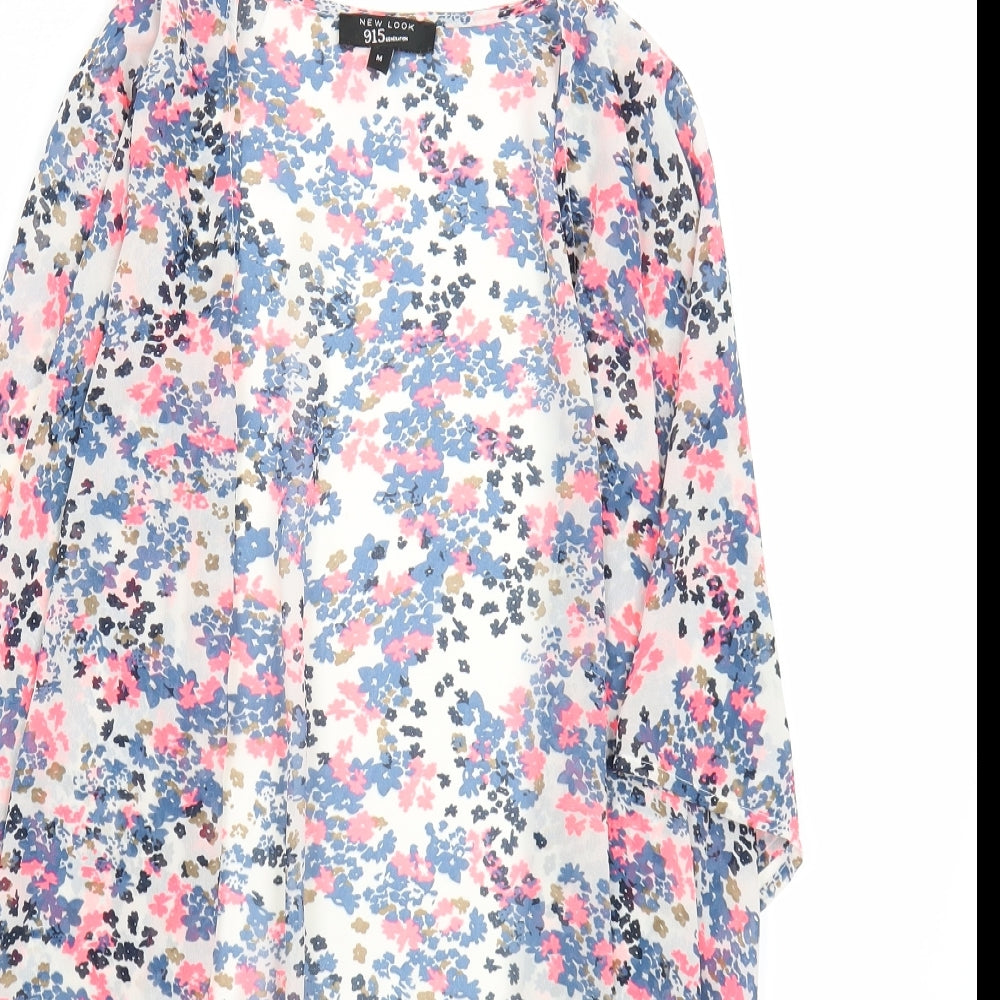 Newlook Girls White Floral Rayon Cardigan Jumper Size M