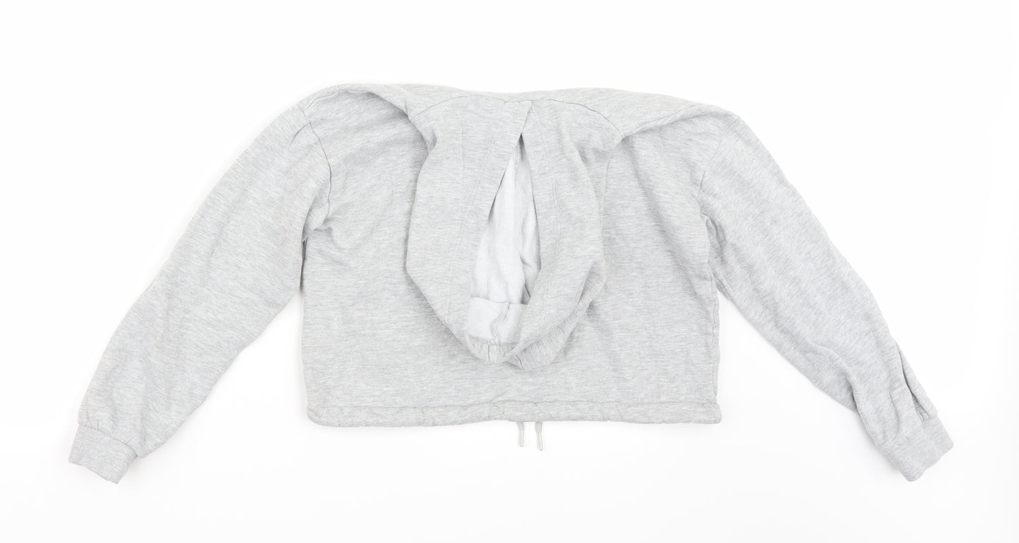 H&M Girls Grey   Pullover Hoodie Size 11 Years