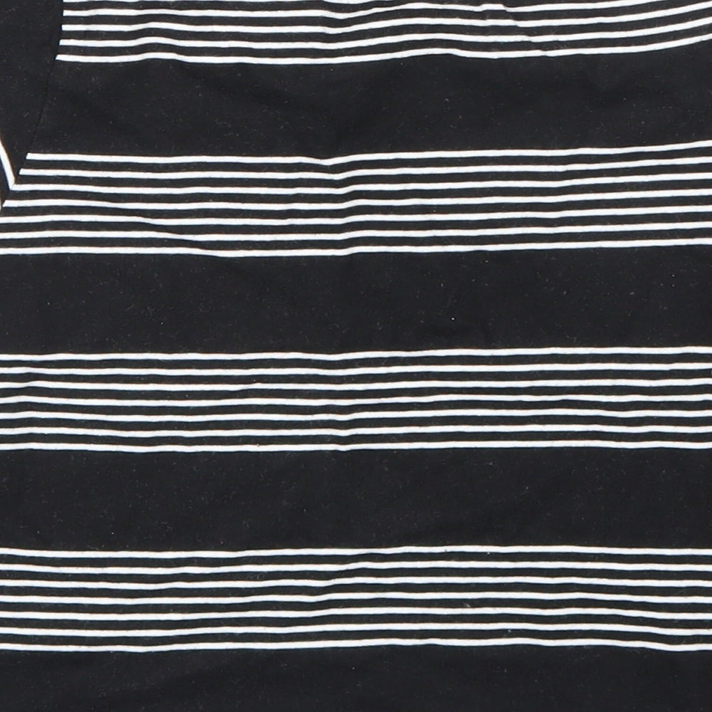 Rebel Boys Black Striped  Basic T-Shirt Size 5-6 Years