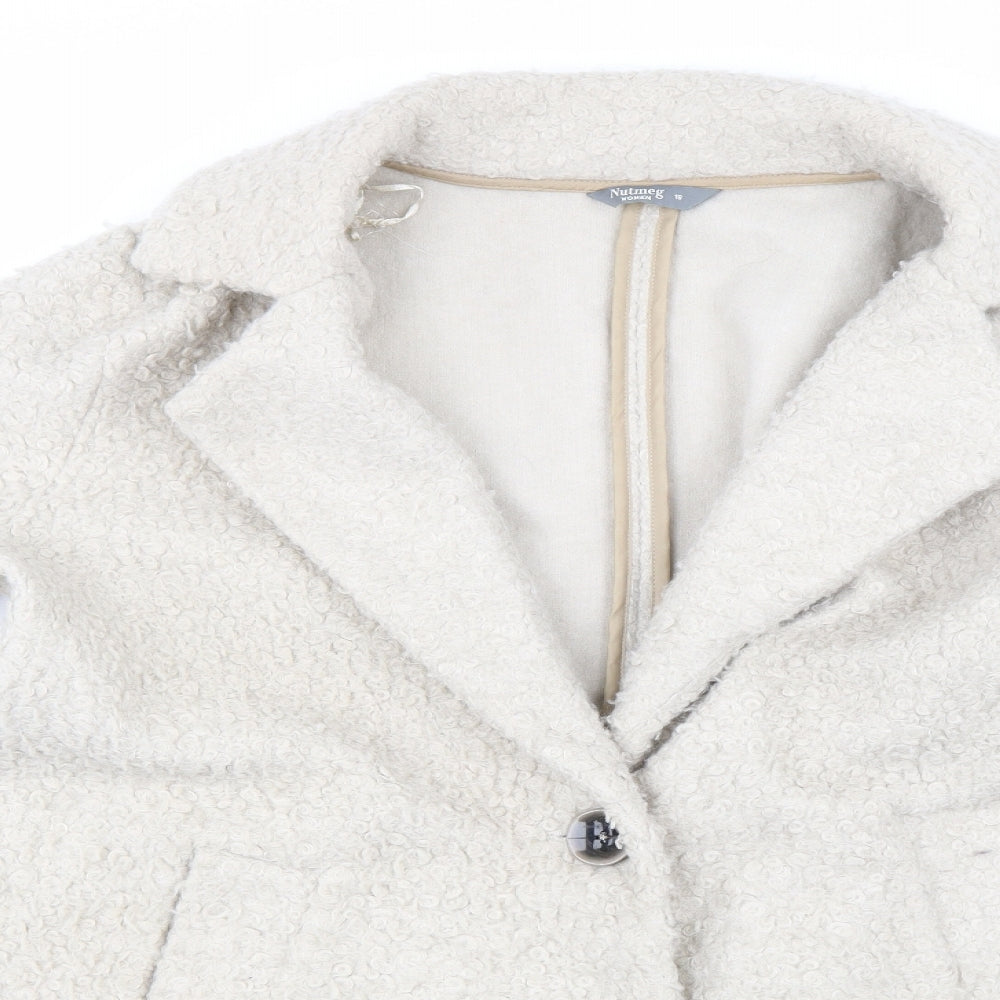Nutmeg Womens Beige   Jacket Coat Size 16