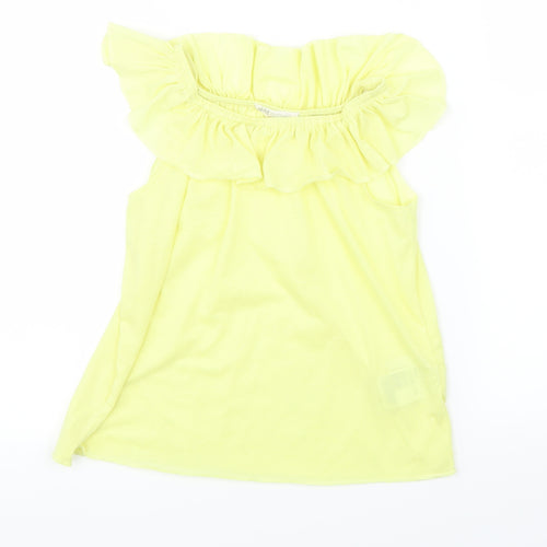 H&M Girls Yellow   Basic T-Shirt Size 5-6 Years