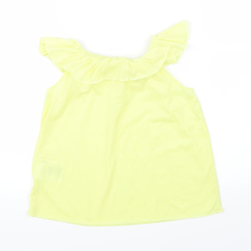 H&M Girls Yellow   Basic T-Shirt Size 5-6 Years