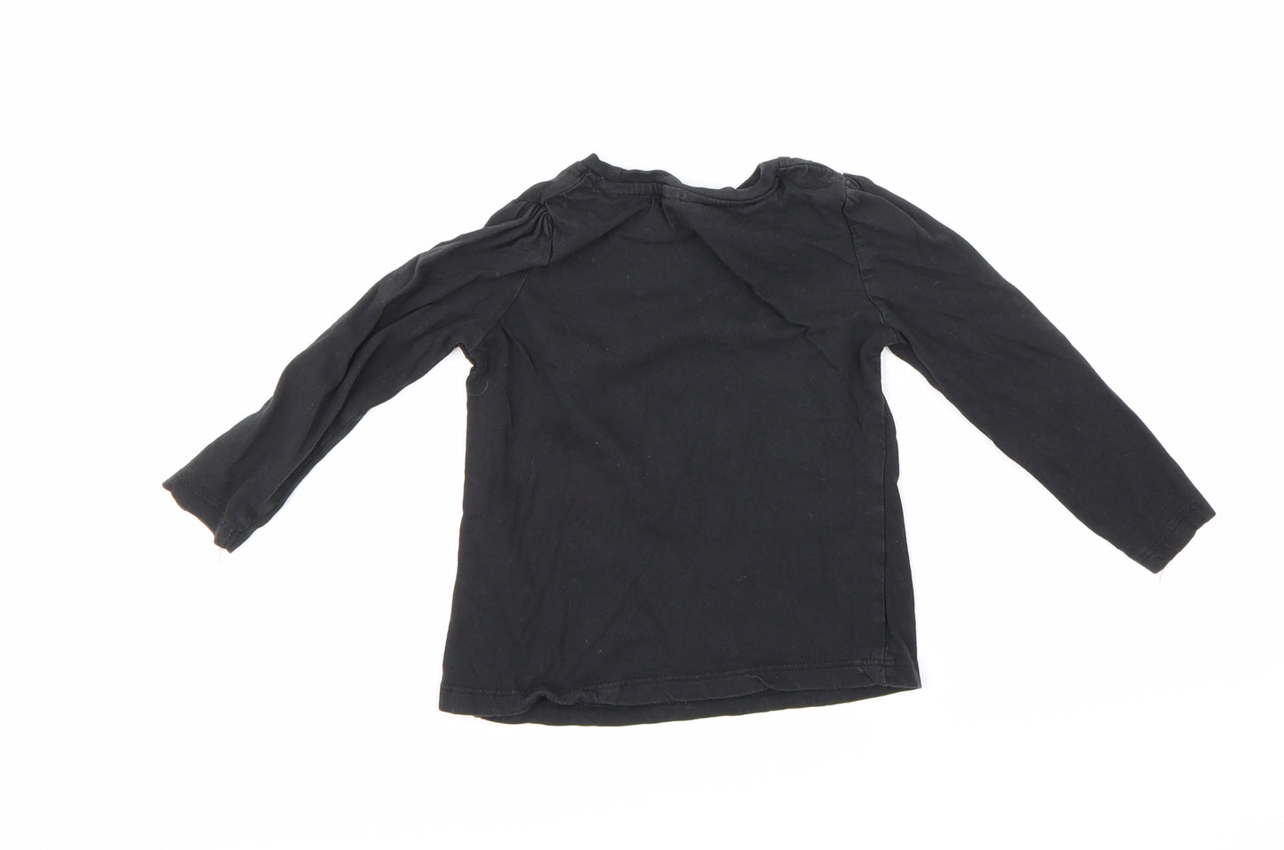 So Cute Girls Black   Basic T-Shirt Size 18-24 Months