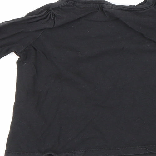 So Cute Girls Black   Basic T-Shirt Size 18-24 Months