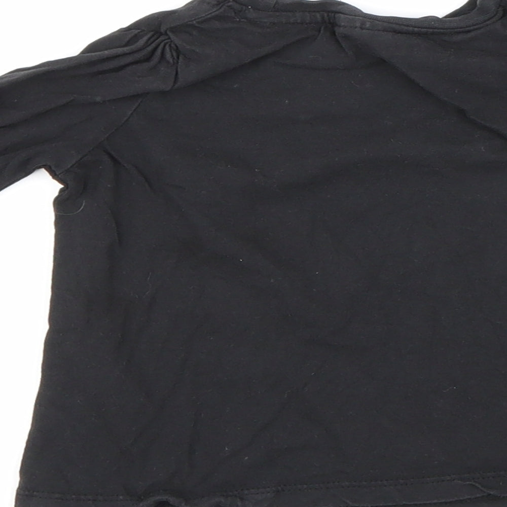 So Cute Girls Black   Basic T-Shirt Size 18-24 Months